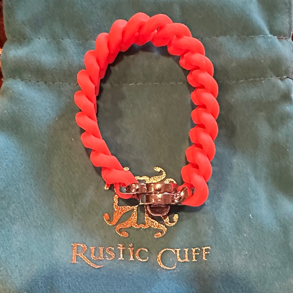 Rustic Cuff Coral Twist Bracelet